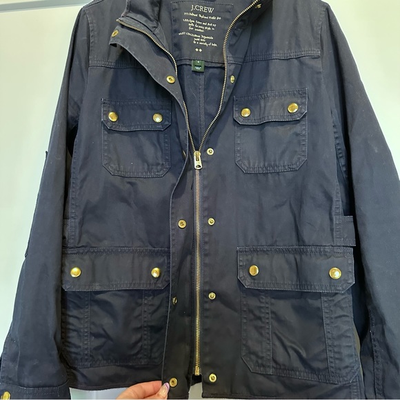 J.Crew Relaxed Boyfriend Field Jacket in Navy - Picture 6 of 15